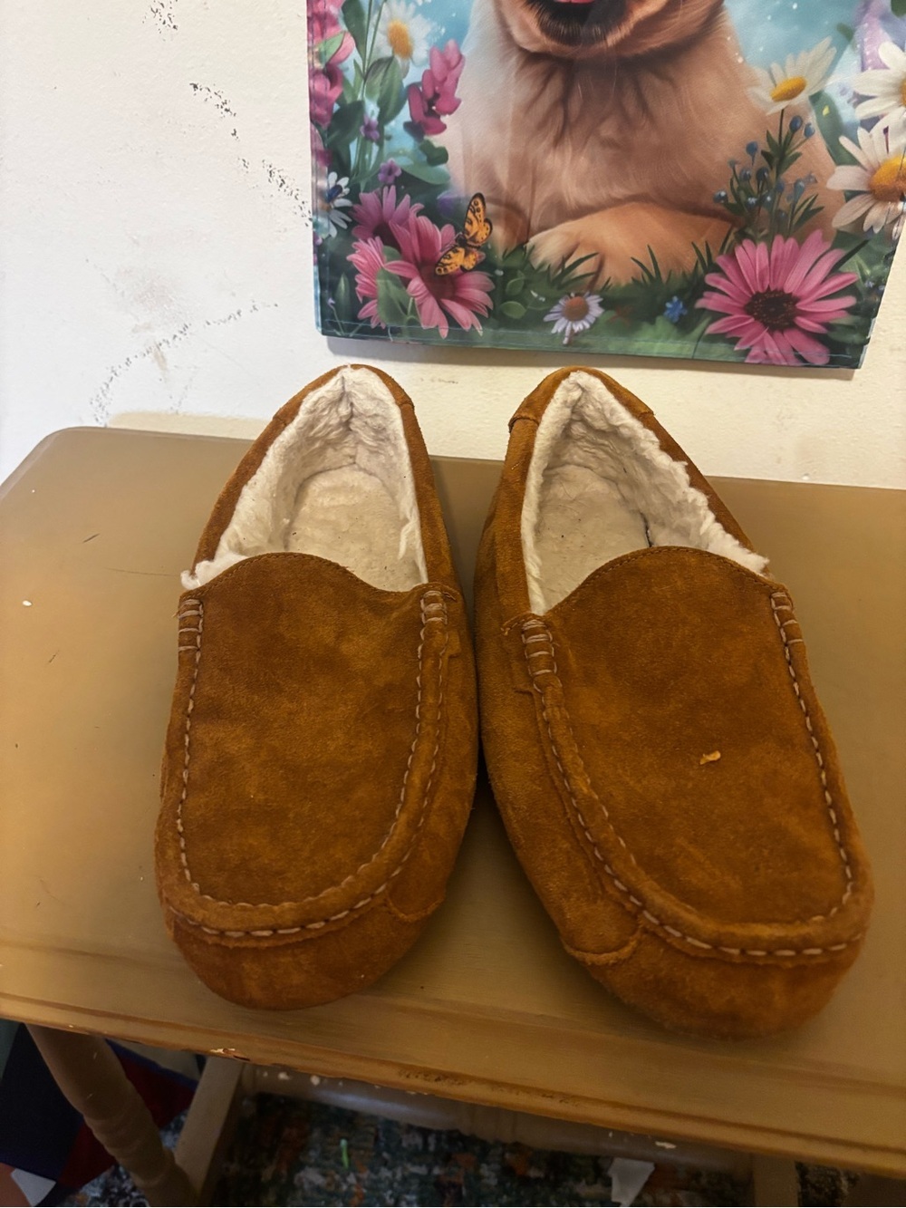 Koolaburra Women's Chestnut Suede Moccasin Slippers